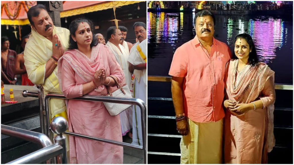Suresh Gopi Wife At Kattil Mekkathil Devi Temple